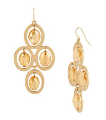 Kenneth Cole® Topaz Faceted Bead Kite Earrings