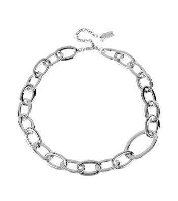 Kenneth Cole® Silvertone Oval Link Necklace
