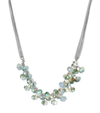 Kenneth Cole® Green Faceted Bead Frontal Necklace