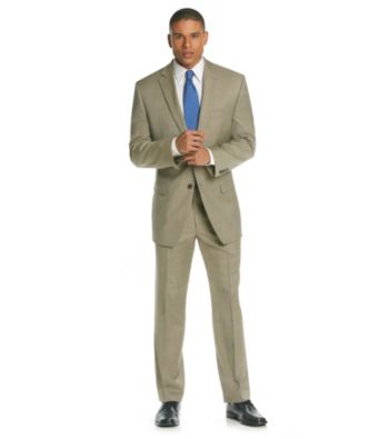 Calvin Klein Men's Tan Flat Front Suit Separates