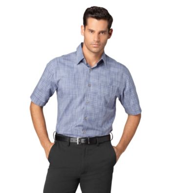Van Heusen® Men's Melange Check Textured Woven Top