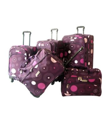 K. Rose Purple Fireworks Luggage Collection