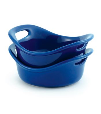 Rachael Ray®® Stoneware 2-pc. Blue Round au Gratin Pan
