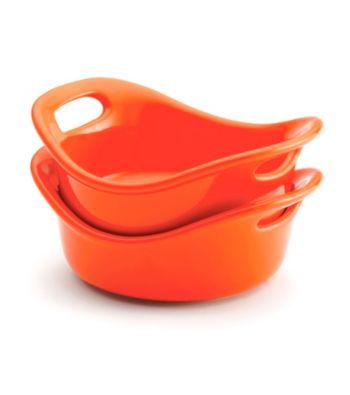 Rachael Ray® Stoneware 2-pc. Orange Round au Gratin Pan