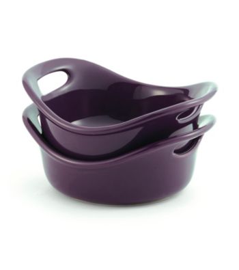 Rachael Ray® Stoneware 2-pc. Purple Round au Gratin Pan