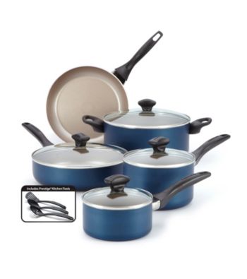 Farberware® 12-pc. Blue Dishwasher Safe Nonstick Cookware Set