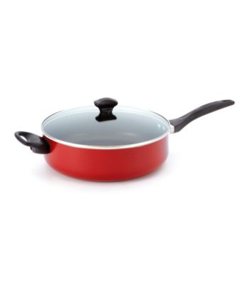 Farberware® Dishwasher Safe Nonstick 5-qt. Red Covered Jumbo Cooker with Helper Handles