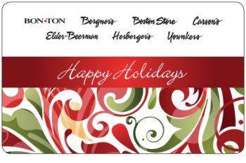 Gift Card - Happy Holidays - Colorful Swirls