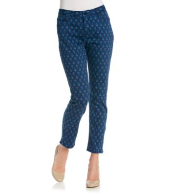 Jones New York Signature® Printed Slim Ankle Zip Pant