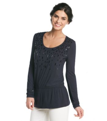 Jones New York Signature® Beaded Peplum Tunic