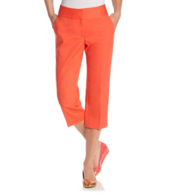 Laura Ashley® Petite's Twill Cropped Pants