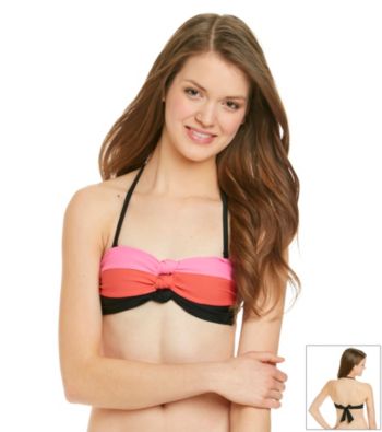 Mambo® Juniors' Swim Colorblock Knot Bandeau Top