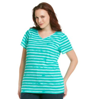 Relativity® Plus Size Printed Crewneck Tee
