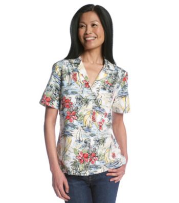 Cathy Daniels® Button-Front Printed Camp Shirt