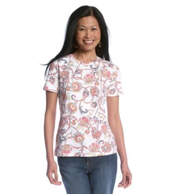 Studio Works Short Sleeve Floral Printed Tee