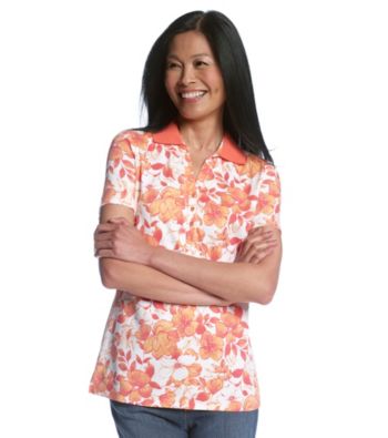 Studio Works Short Sleeve Floral Printed Polo