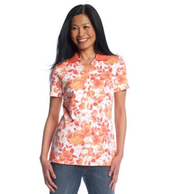 Studio Works Petites' Short Sleeve Floral Printed Polo