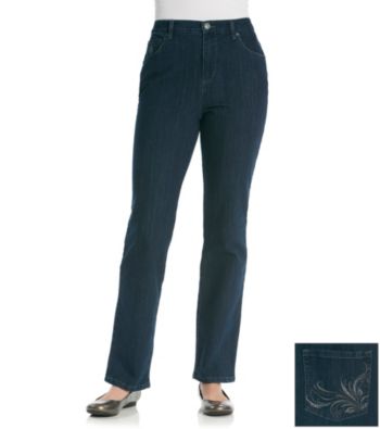 Gloria Vanderbilt® Amanda Radiance Scrolling Vine Denim Jeans
