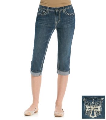 Earl Jeans Illuminating Cross Denim Capri