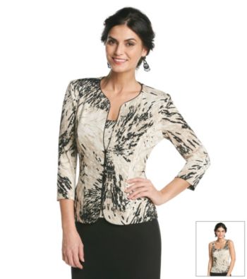 Alex Evenings Printed Sparkle Twinset
