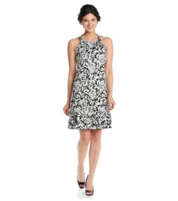 MSK Halter Dress With Tiered Hem