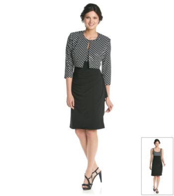 MSK Printed Jacket Dress With Side Draping