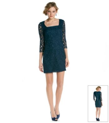 Adrianna Papell® Lace Overlay Shift Dress