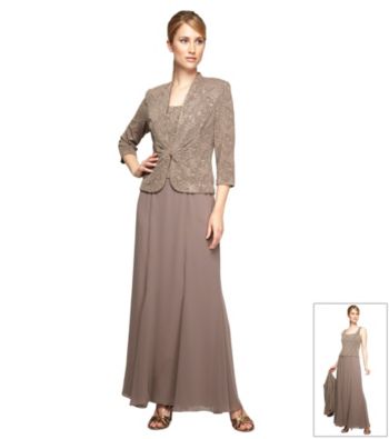 Alex Evenings® Jacquard Long Jacket Dress