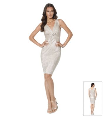 Lauren Ralph Lauren Metallic Twisted Knot Dress