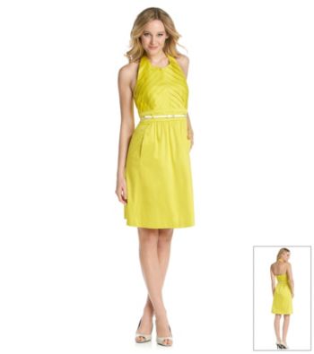 Calvin Klein Halter Pleated Top Dress