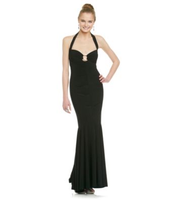 Jump® Juniors' Jersey Rhinestone Trim Gown