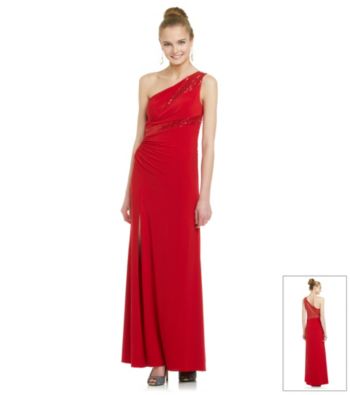 Hailey Logan Juniors' One-Shoulder Gown
