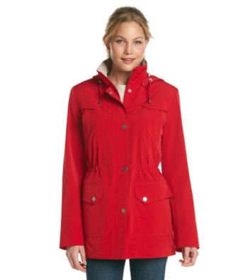 Gallery Faux Silk Anorak With Hood