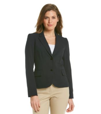 Calvin Klein Petites' Solid Long Sleeve Two Button Jacket