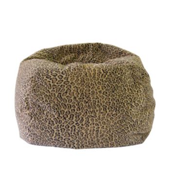 Gold Medal Animal Print Micro-Fiber Suede Bean Bag