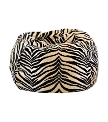 Gold Medal Bengali Tiger Print Micro-Fiber Suede Bean Bag