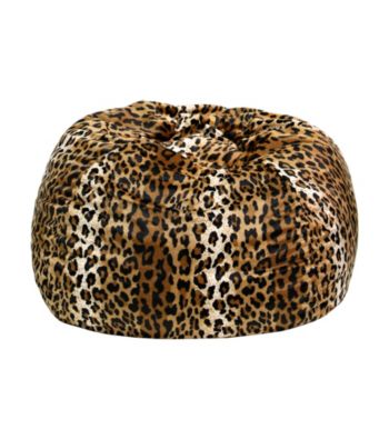 Gold Medal Cheetah Print Micro-Fiber Suede Bean Bag