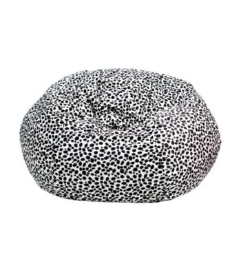 Gold Medal Dalmatian Print Micro-Fiber Suede Bean Bag