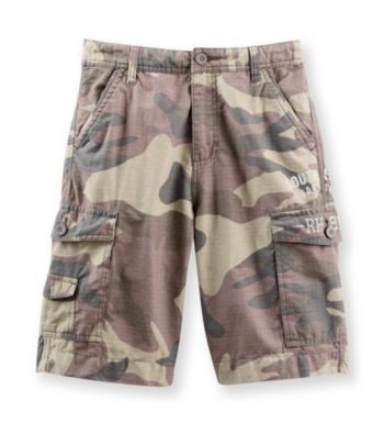 Ruff Hewn Boys' 8-20 Olive Camo Cargo Shorts