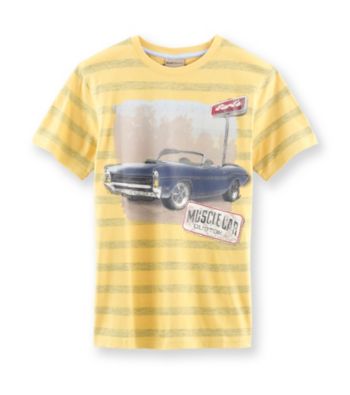 Ruff Hewn Boys' 8-20 Tawny Gold Short Sleeve Muscle Car Graphic Tee