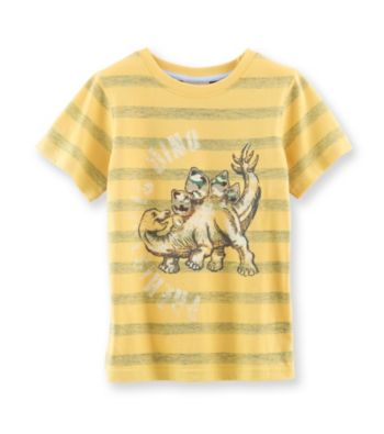 Ruff Hewn Boys' 2T-7 Tawny Gold Short Sleeve Dino Graphic Tee