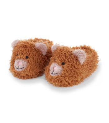 Cuddle Bear® Baby Girls' Brown Bear Slippers