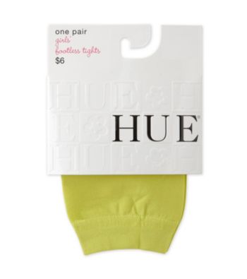HUE® Girls' 4-14 Neon Green Footless Tights