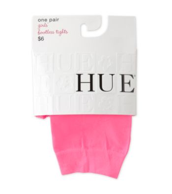 HUE® Girls' 4-14 Neon Pink Footless Tights