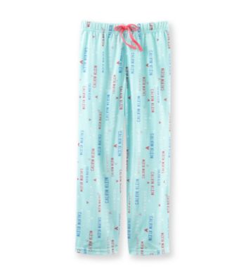 Calvin Klein Girls' 5-16 Turquoise Logo Print Pajama Pants