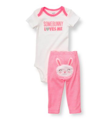 Carter's® Baby Girls' Pink/White 2-pc. Easter Set