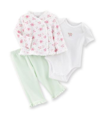 Little Me® Baby Girls' Green Spring Bouquet Take-Me-Home Set
