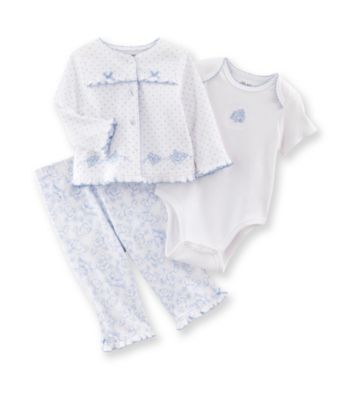 Little Me® Baby Girls' Blue Rose Take-Me-Home Set