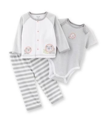 Little Me® Baby Boys' Grey Lion Take-Me-Home Set
