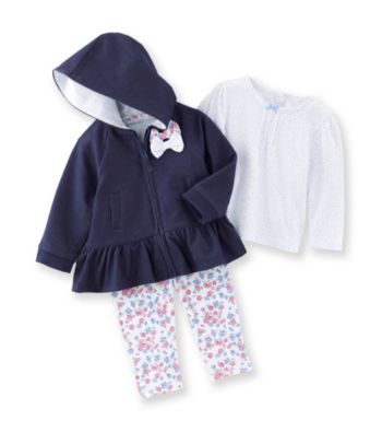 Little Me® Baby Girls' Denim Floral Jacket Set